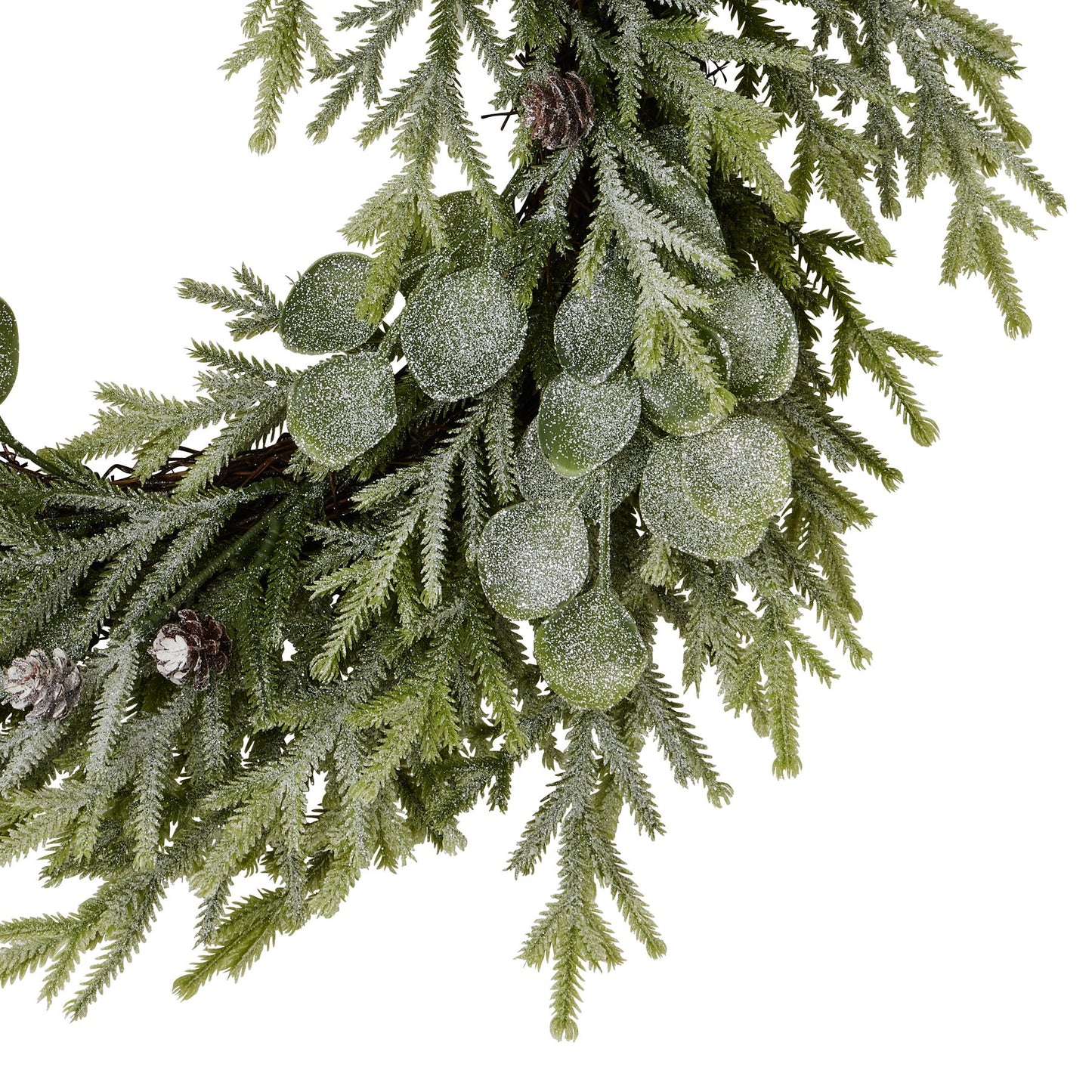 Frosted Pine And Eucalyptus Wreath
