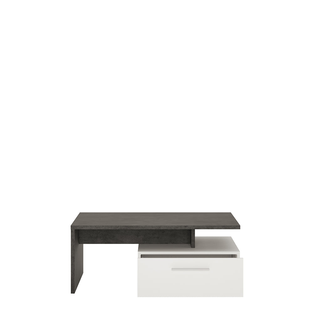 Zingaro  2 drawer coffee table in Grey and White