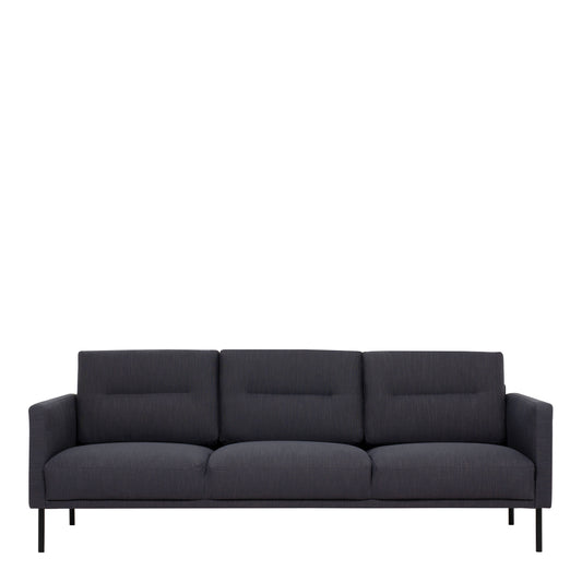 Larvik  3 Seater Sofa - Anthracite, Black Legs