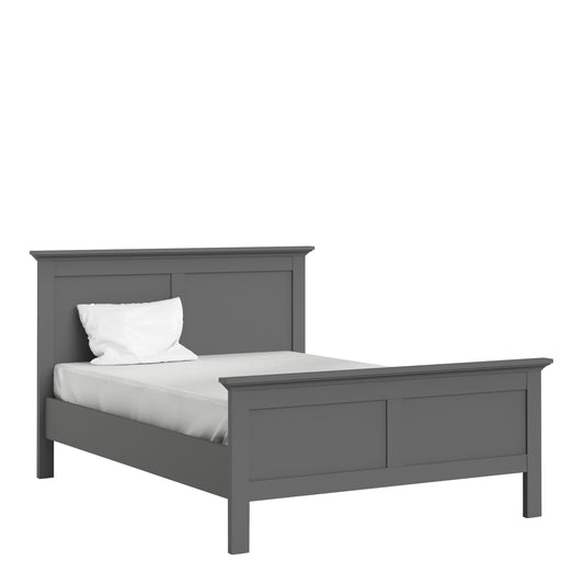 Paris  Double Bed 4ft6 (140 x 200) in Matt Grey