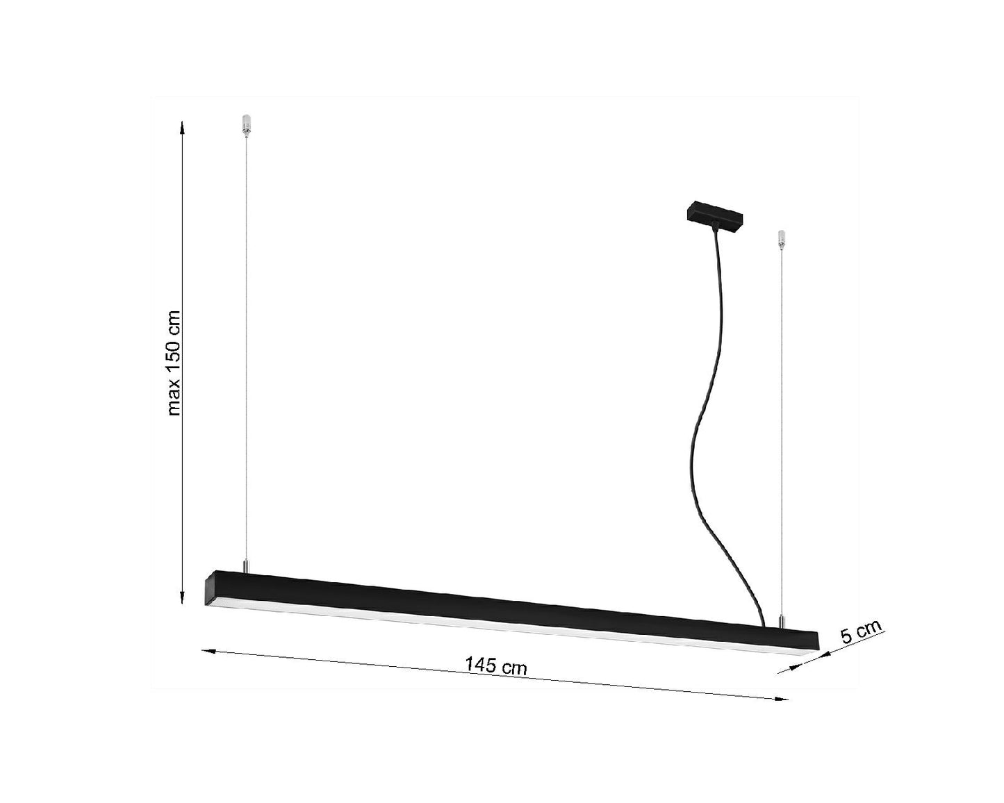 Pendant lamp PINNE 145 black