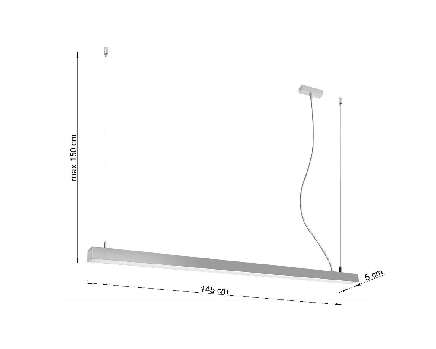Pendant lamp PINNE 145 grey