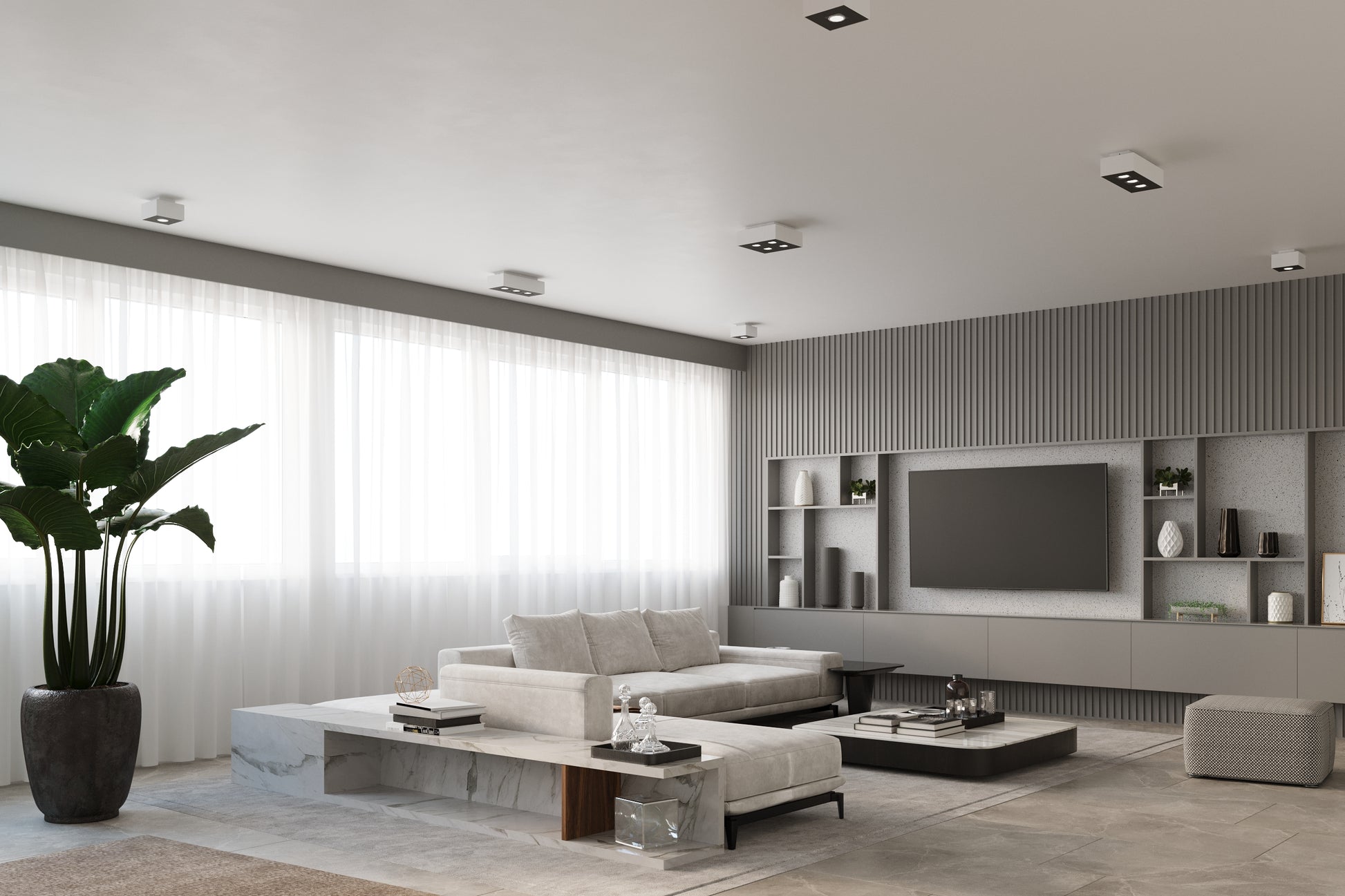 Ceiling Lamp MONO 4 white