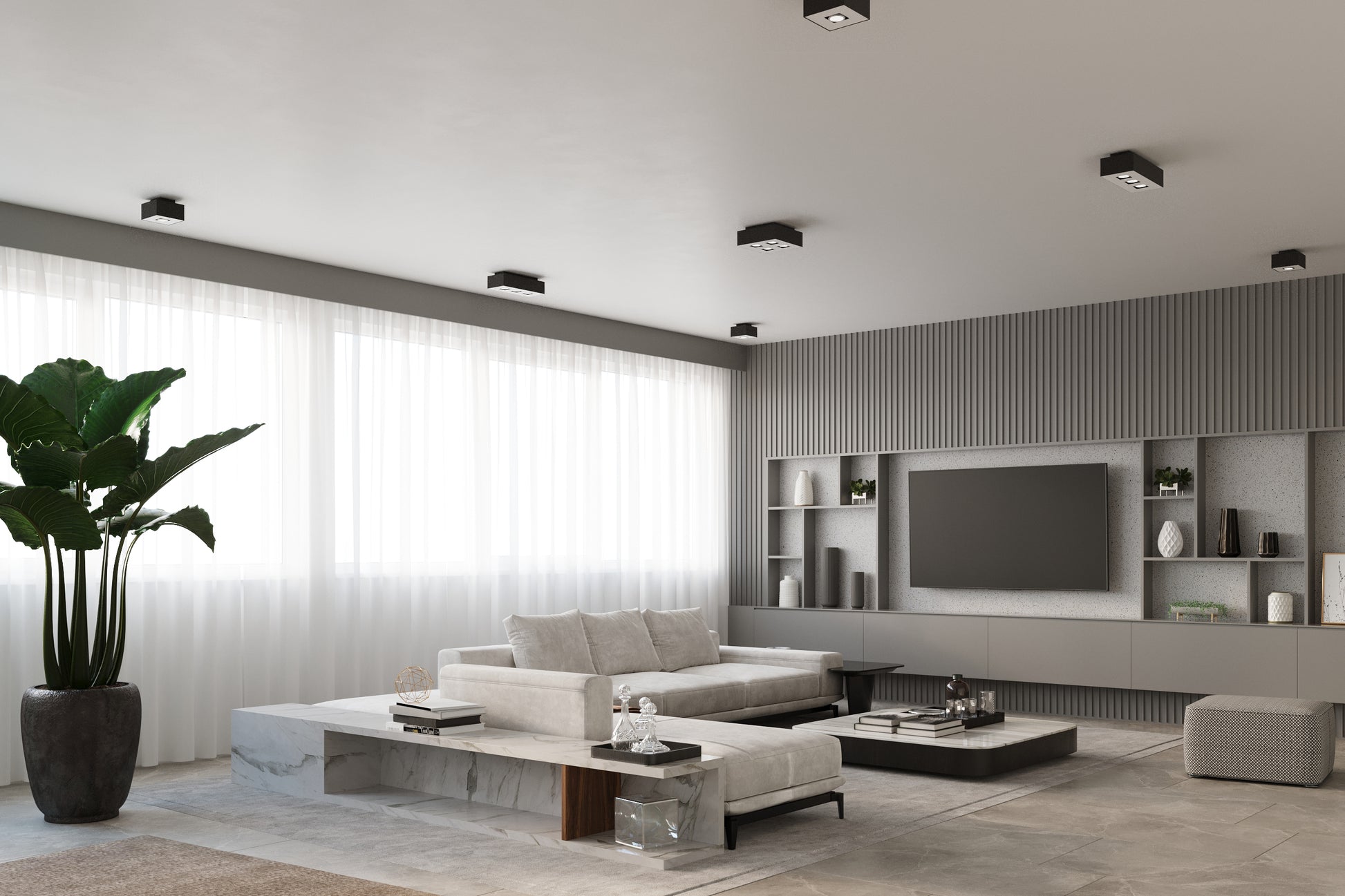 Ceiling Lamp MONO 4 black