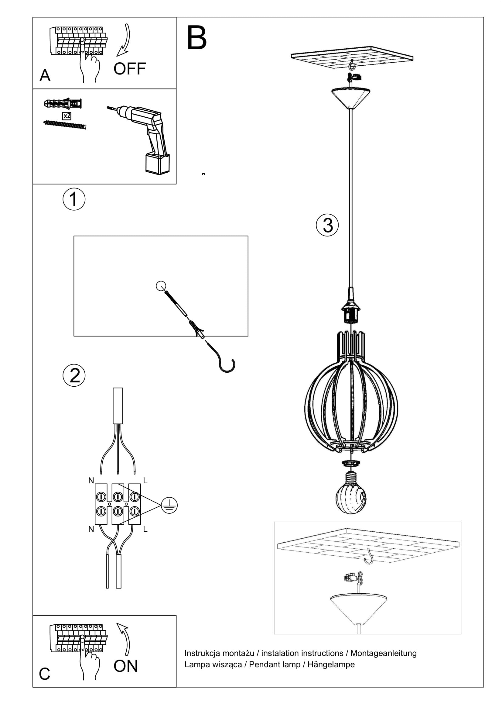 Pendant lamp ARANCIA
