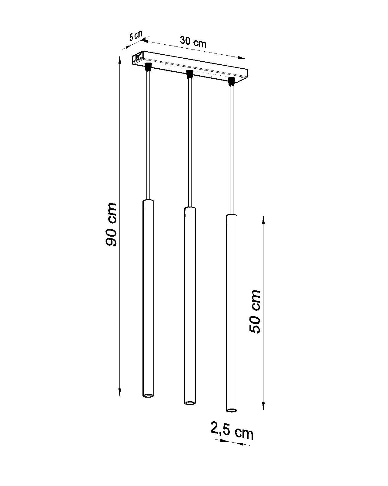 Pendant lamp PASTELO 3 black