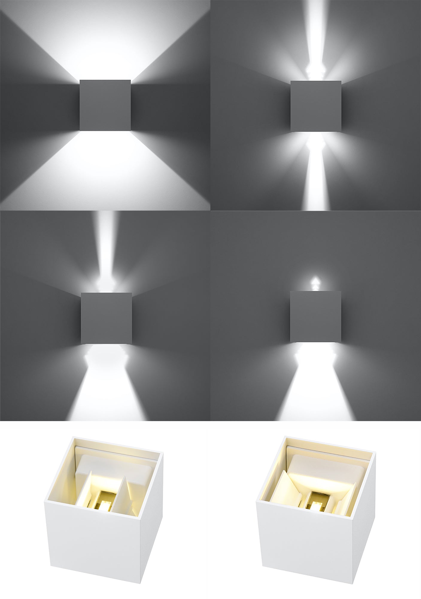 Wall lamp LUCA white LED IP54