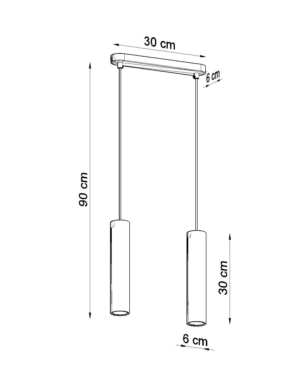 Pendant lamp LINO 2 wood