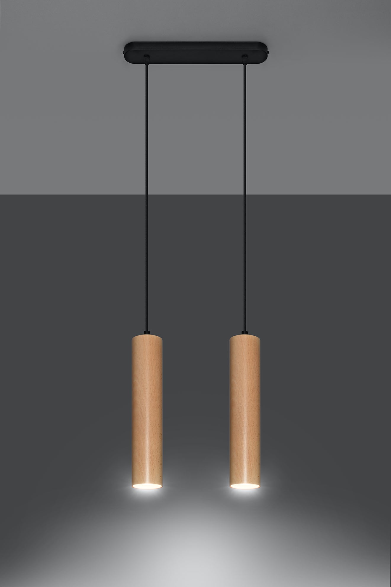 Pendant lamp LINO 2 wood