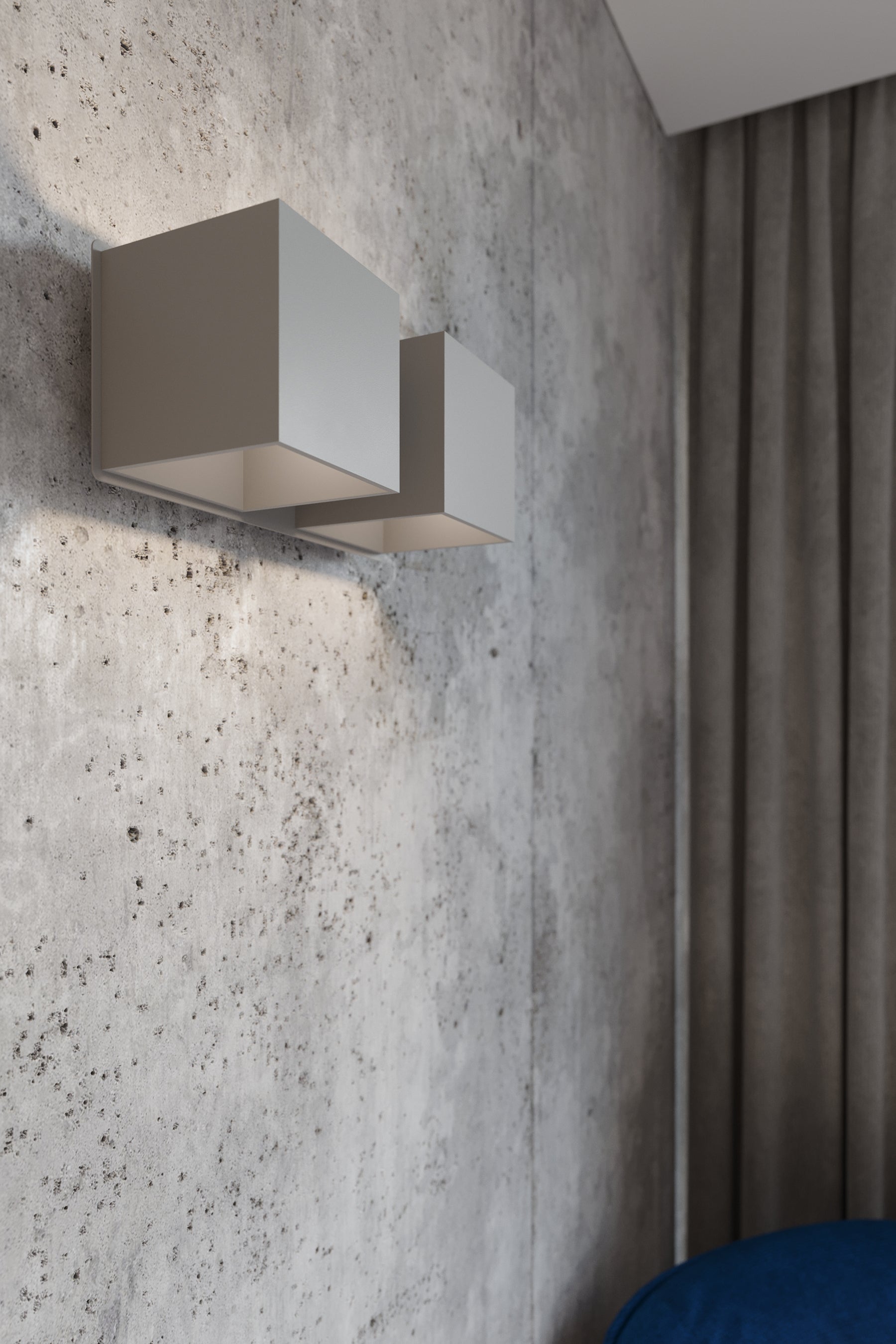 Wall lamp QUAD 2 grey