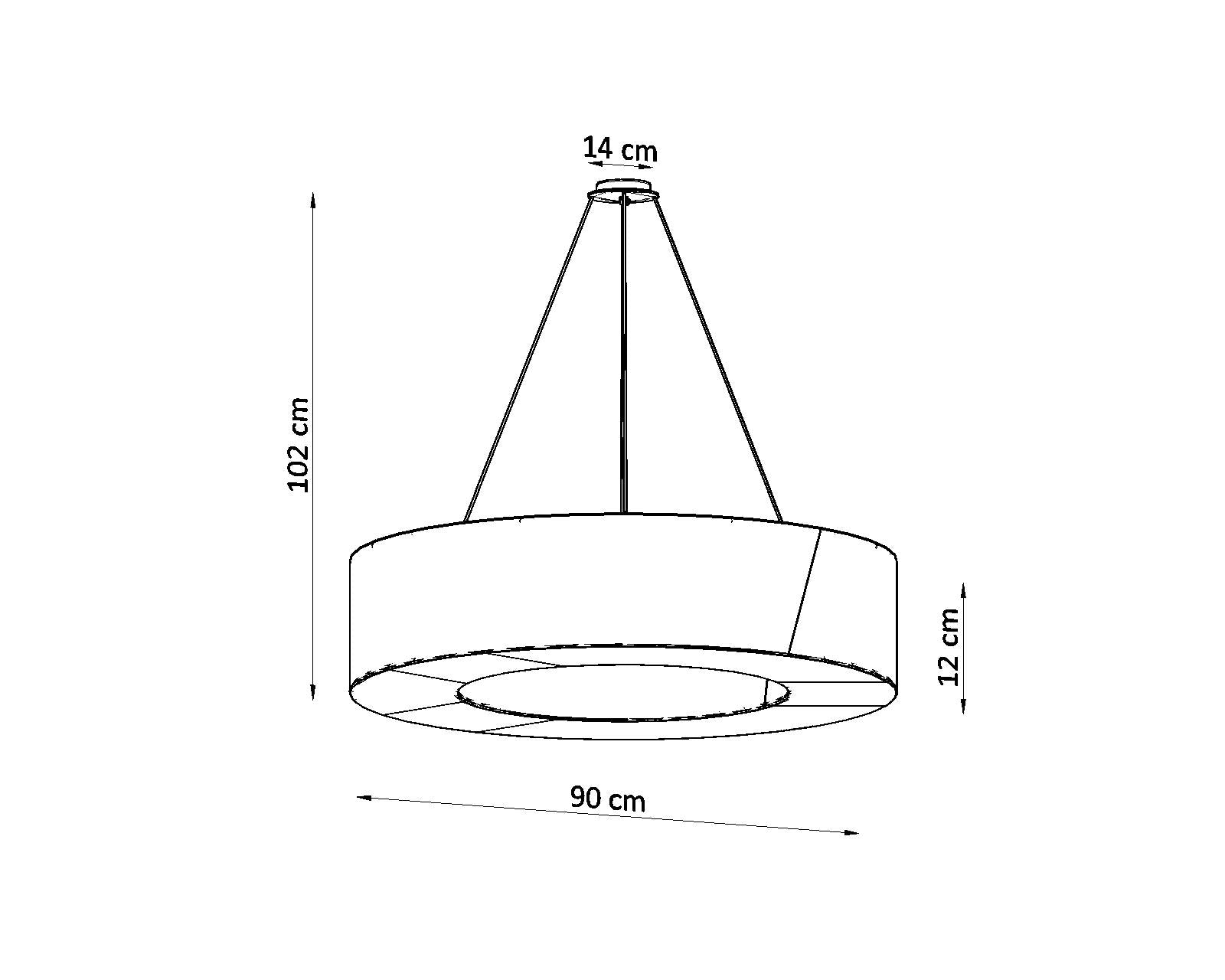 Chandelier SATURNO SLIM 90 black