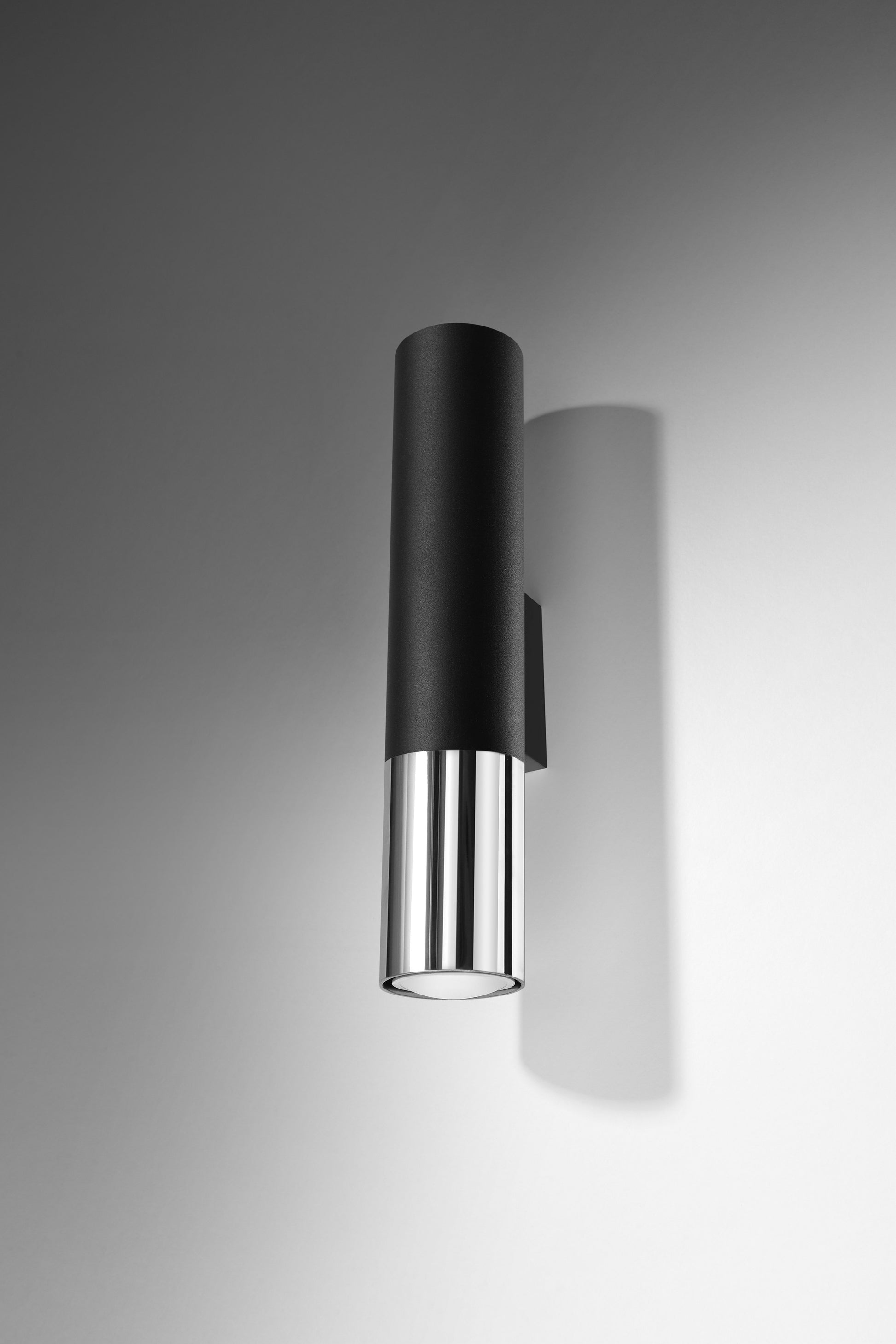 Wall lamp LOOPEZ black/chrome