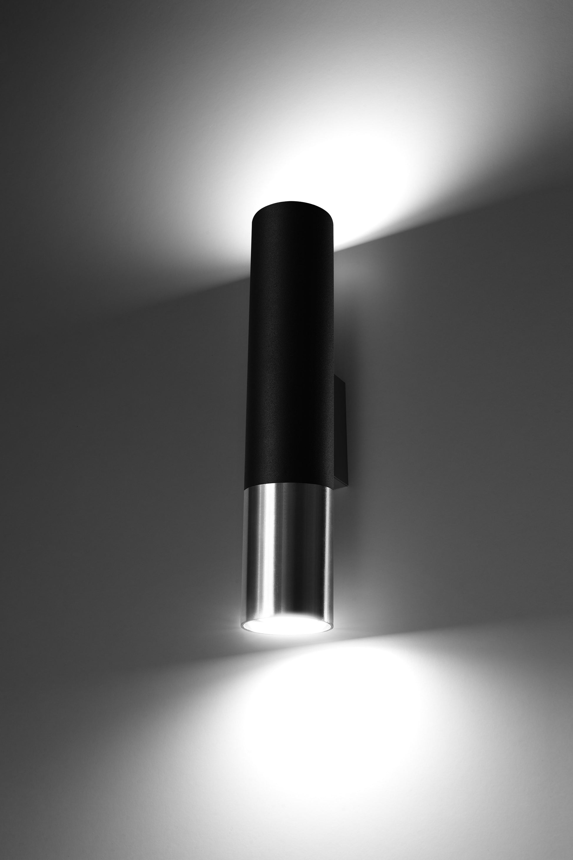 Wall lamp LOOPEZ black/chrome