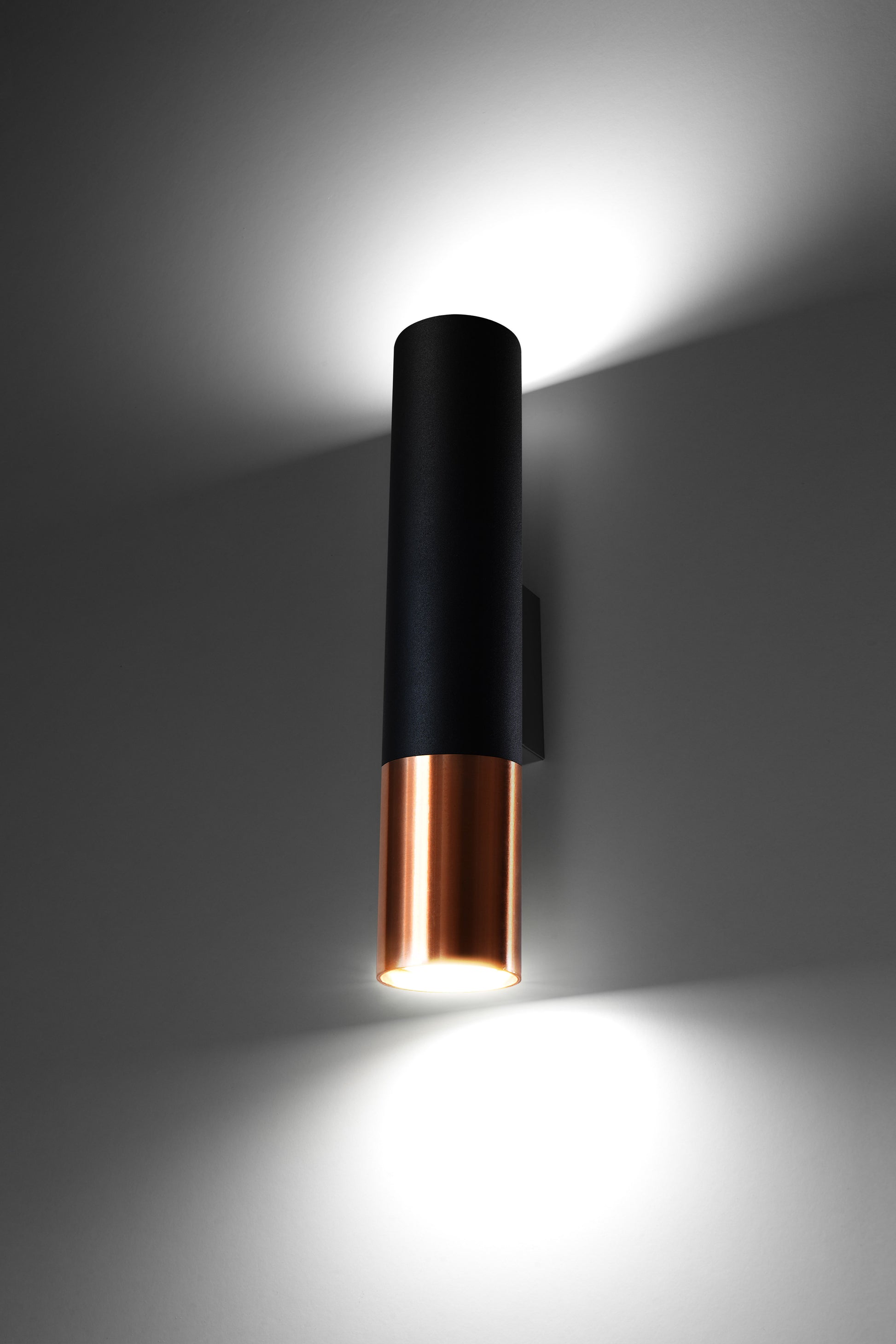 Wall lamp LOOPEZ black/copper