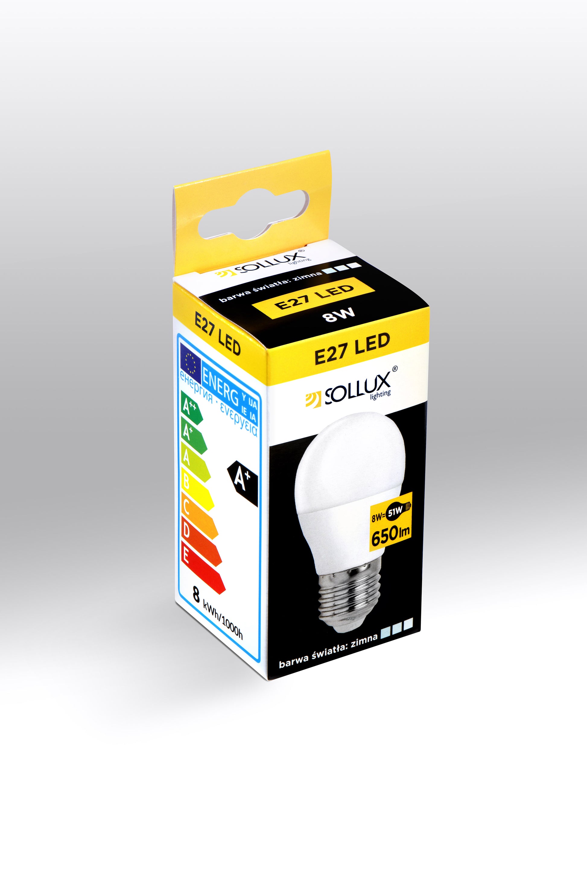 LED bulb E27 4000K 8W 650lm