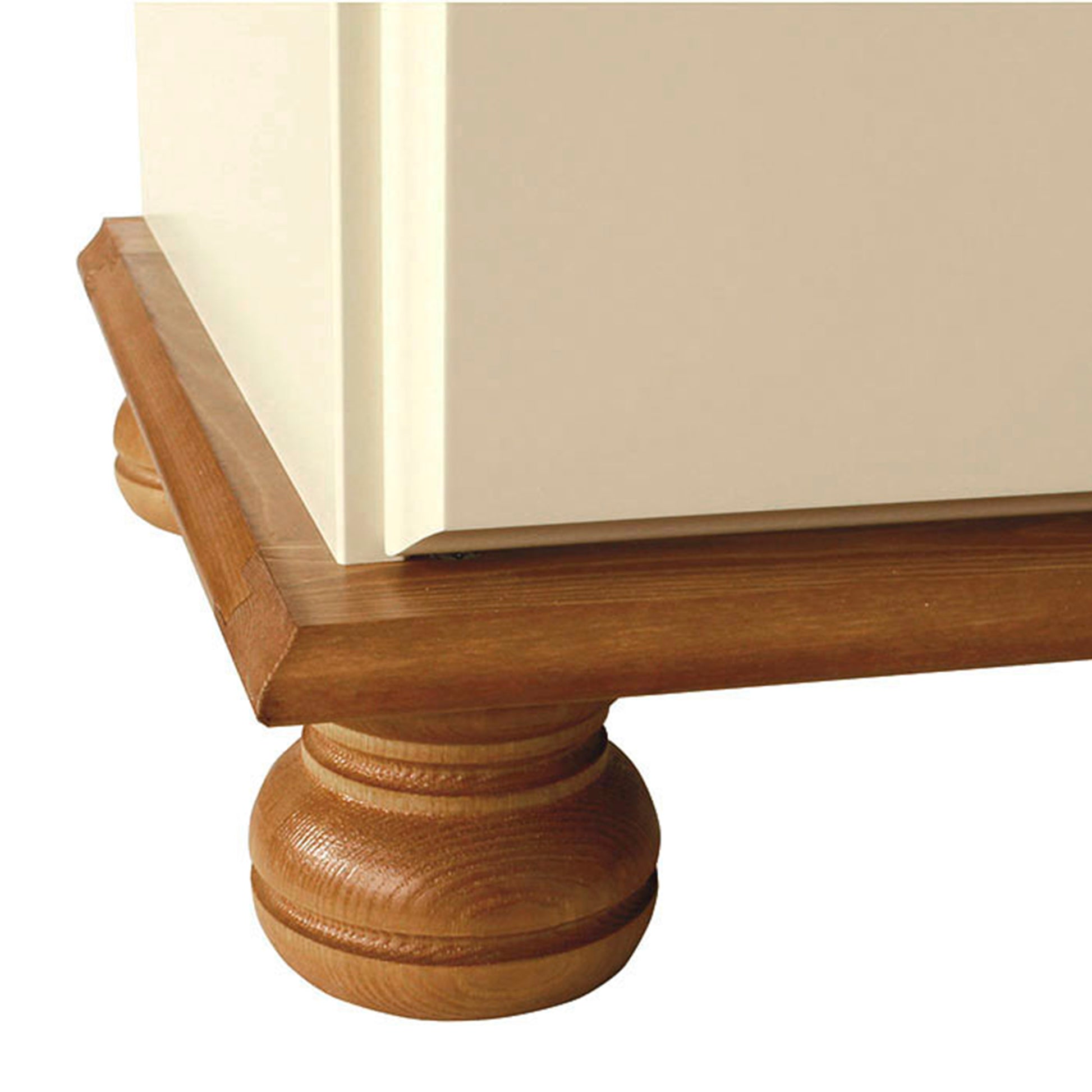 Copenhagen  5 Drawer Narrow Chest in Cream/Pine