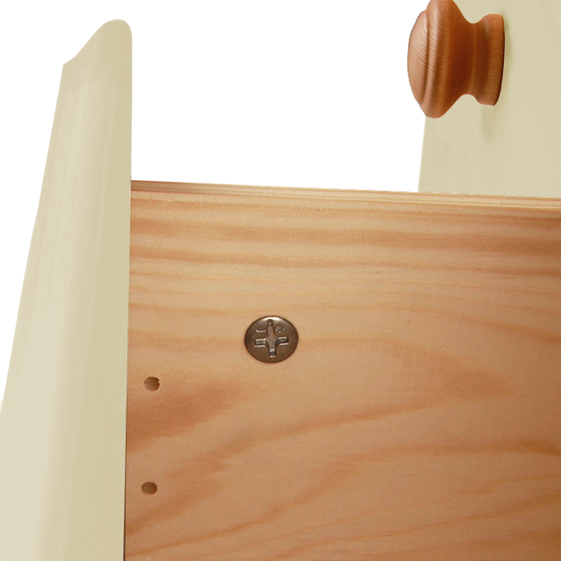 Copenhagen  2 Door 2 Drawer Combi Wardrobe in Cream/Pine