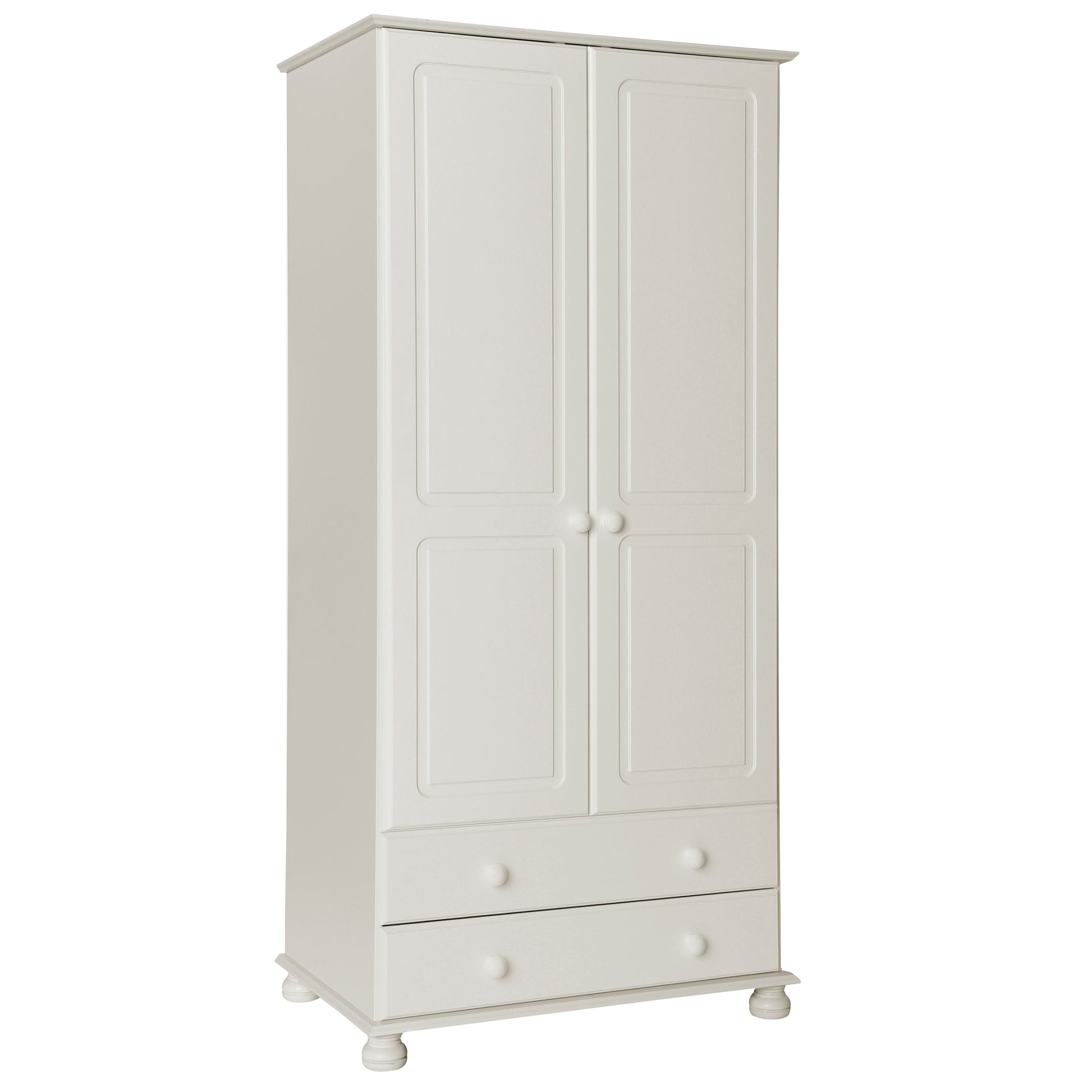 Copenhagen  2 door 2 drawer Wardrobe in White