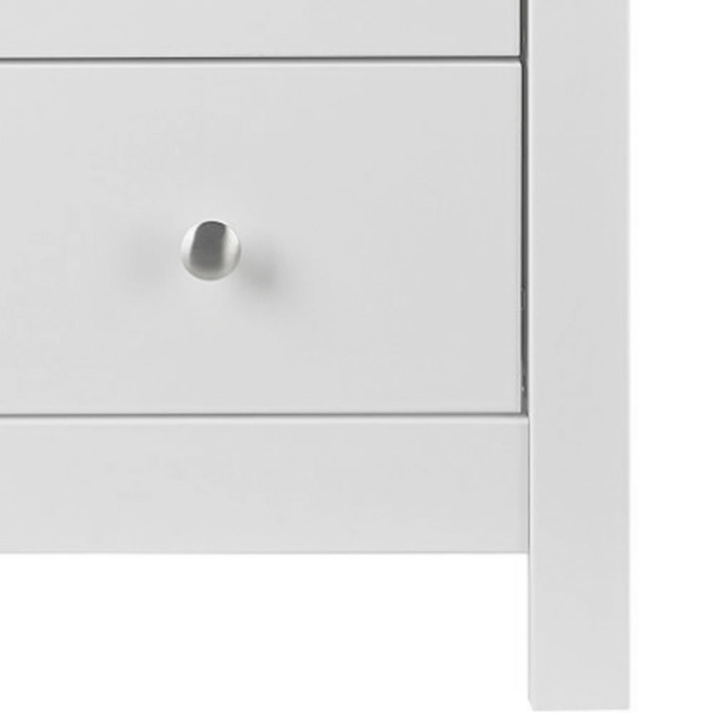 Florence  3 drawer bedside in White