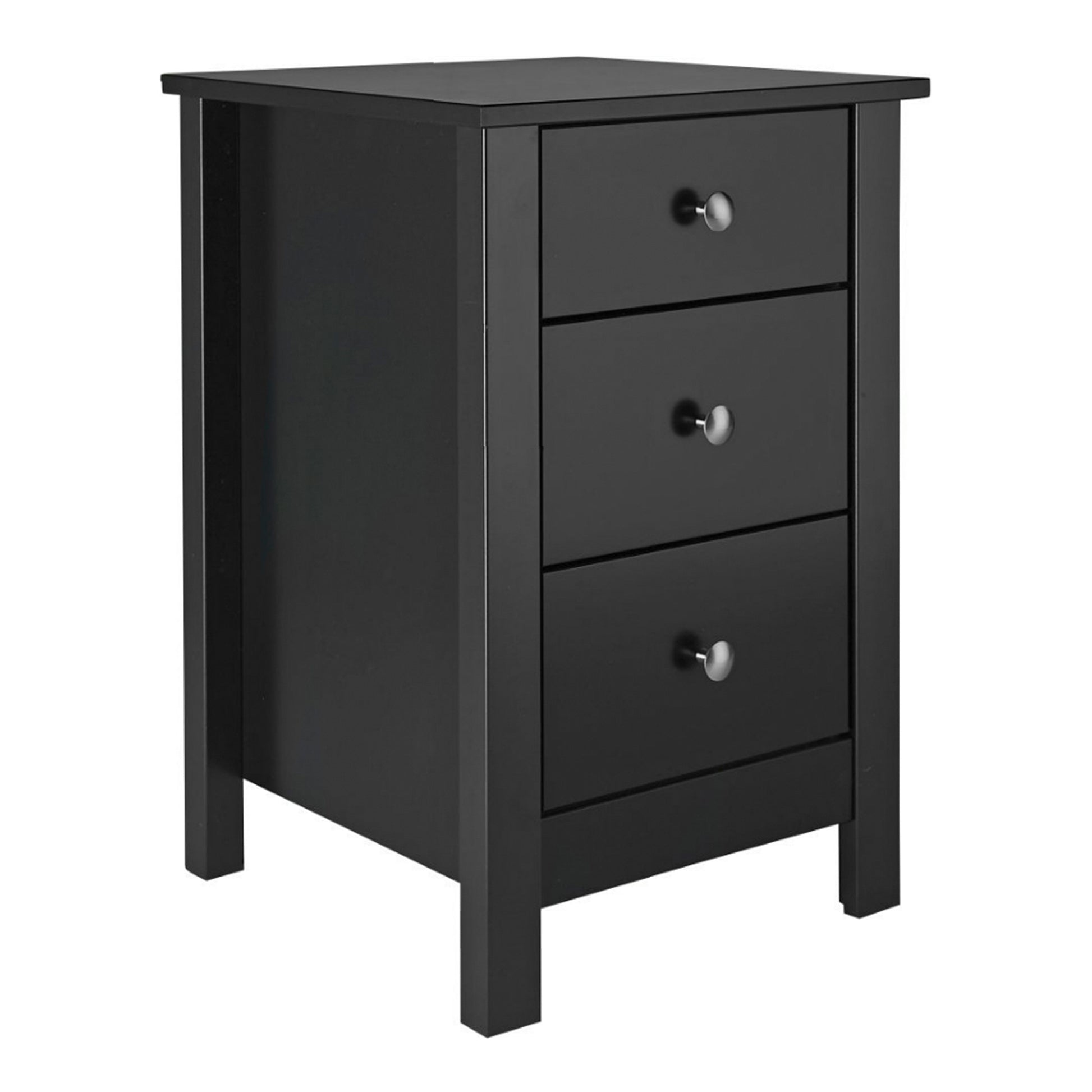 Florence  3 drawer bedside in Black