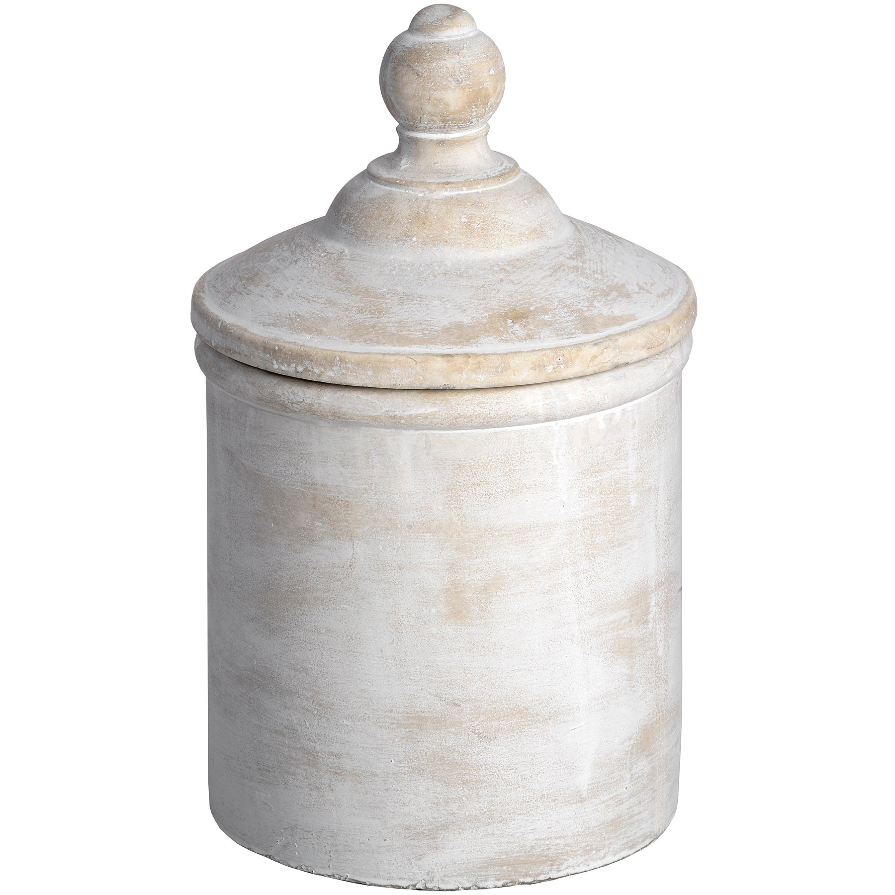 Large Antique White Cannister