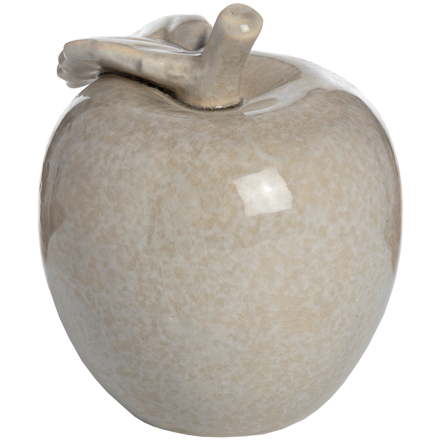 Antique Grey Small Ceramic Apple