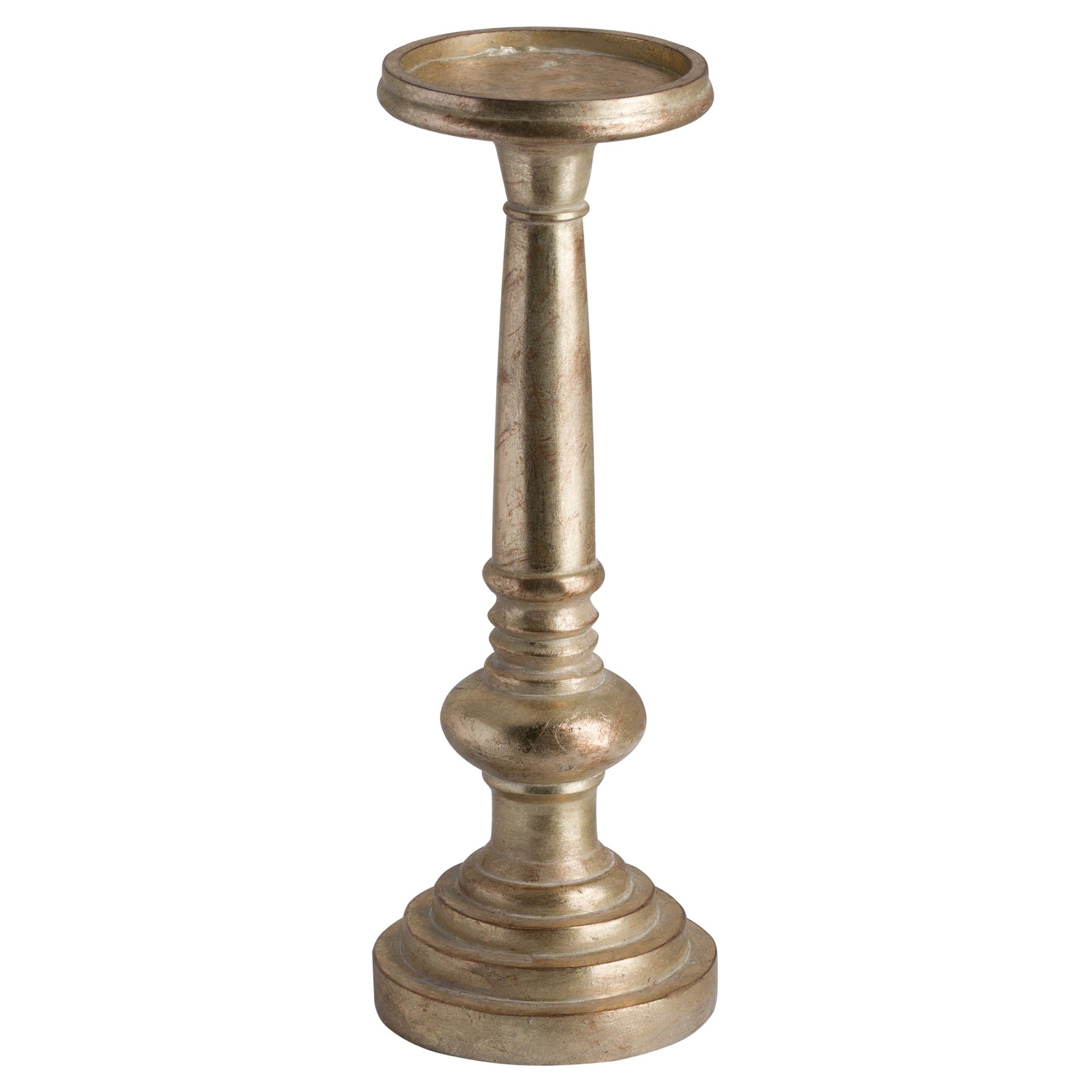 Antique Brass Effect Candle Holder