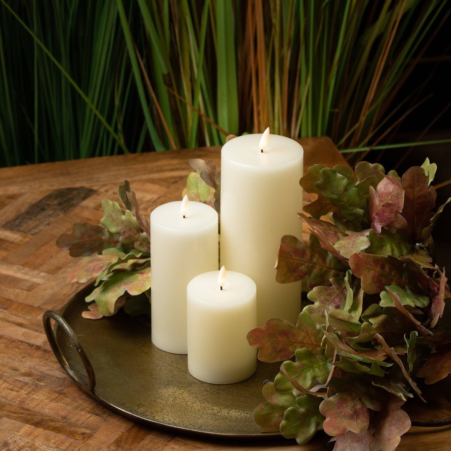 Luxe Collection Natural Glow 3 x 4 LED Ivory Candle