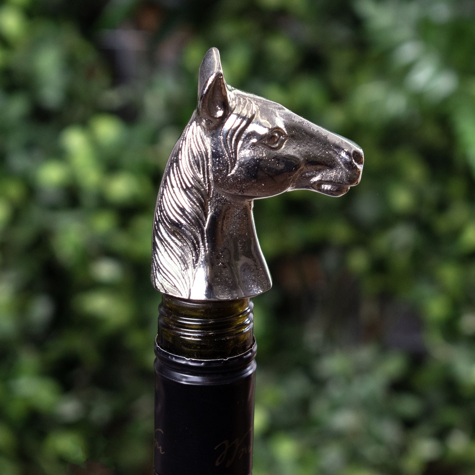 Silver Nickel Horse Bottle Stopper