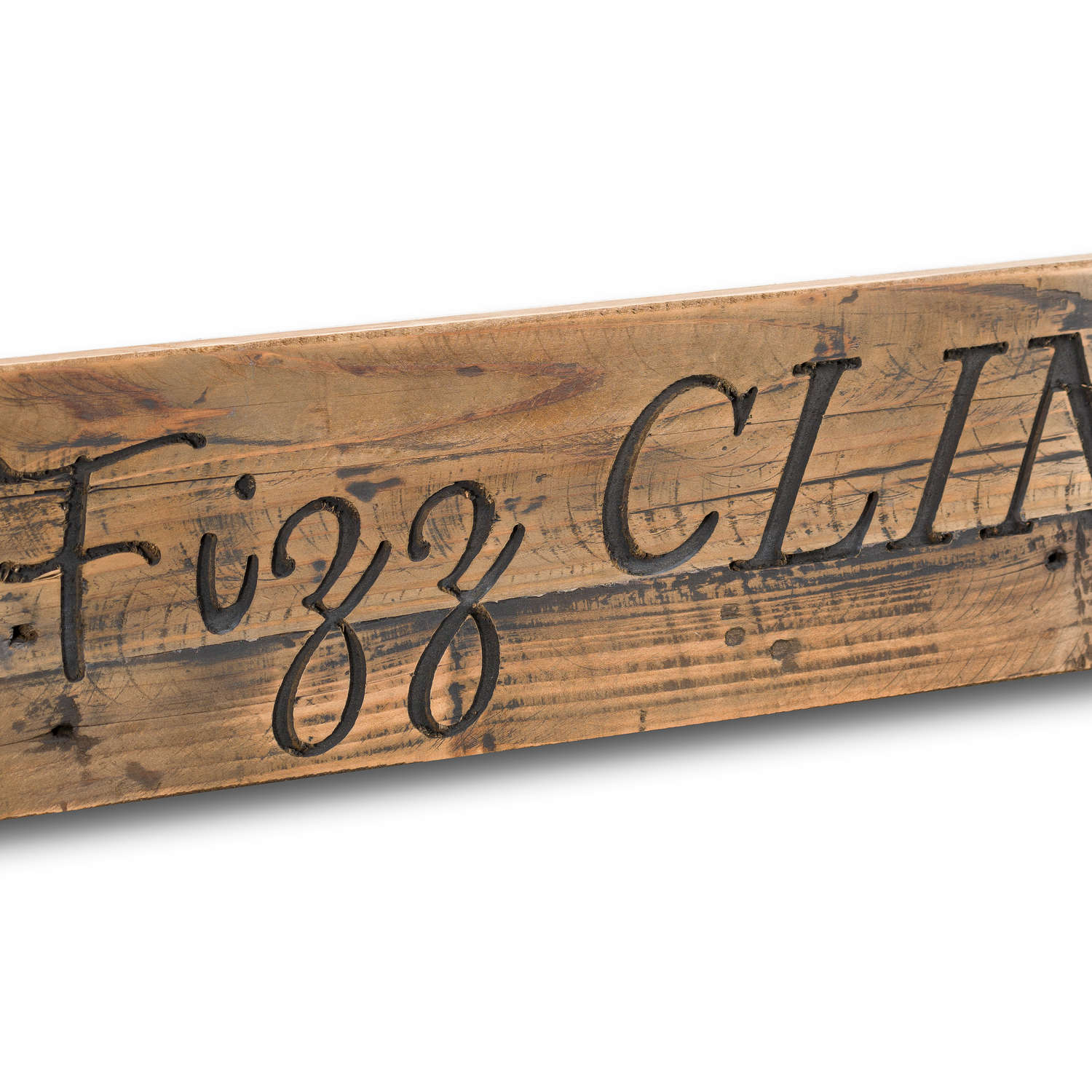 Pop Fizz Clink Drink Rustic Wooden Message Plaque