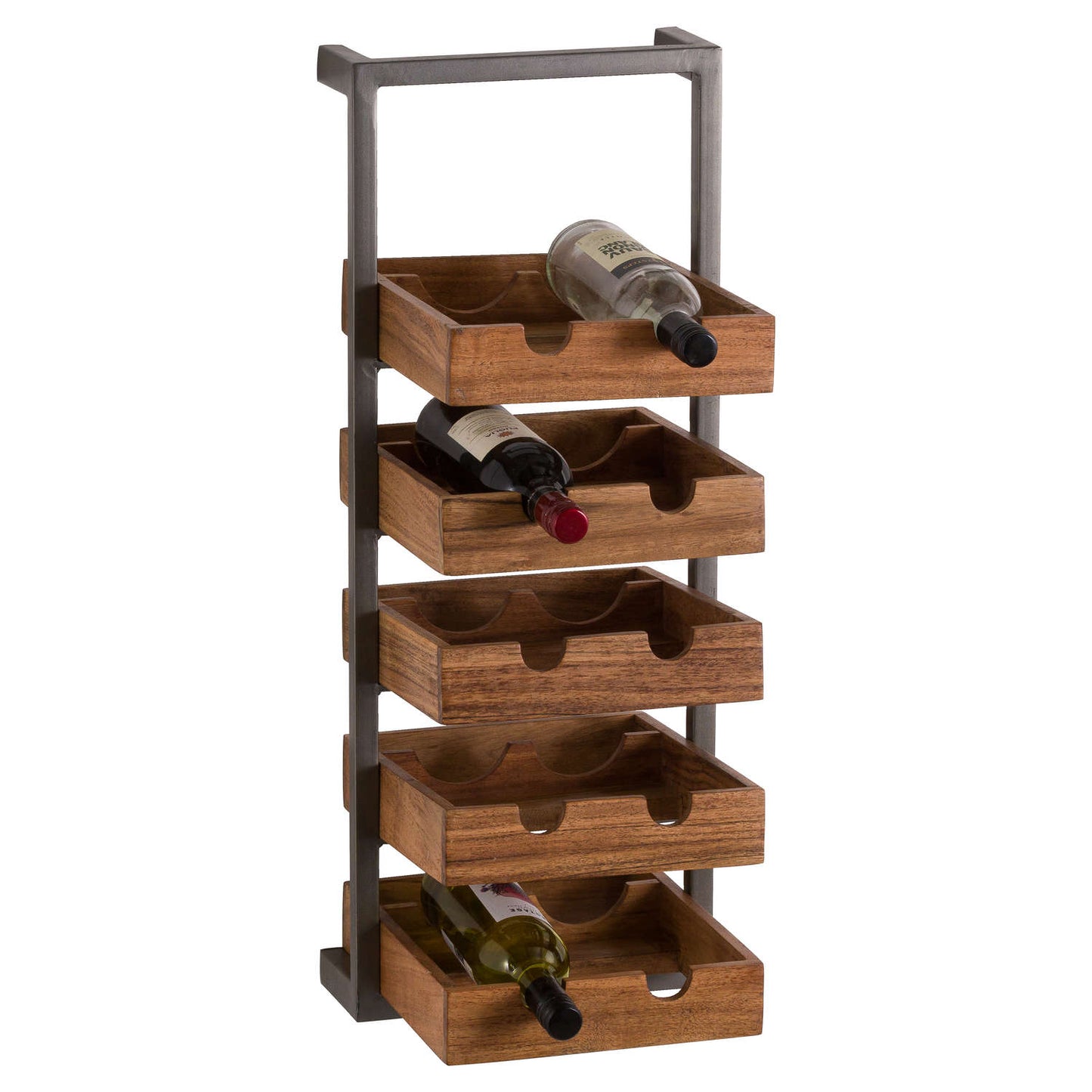 Live Edge Collection 10 Bottle Hanging Wine Rack