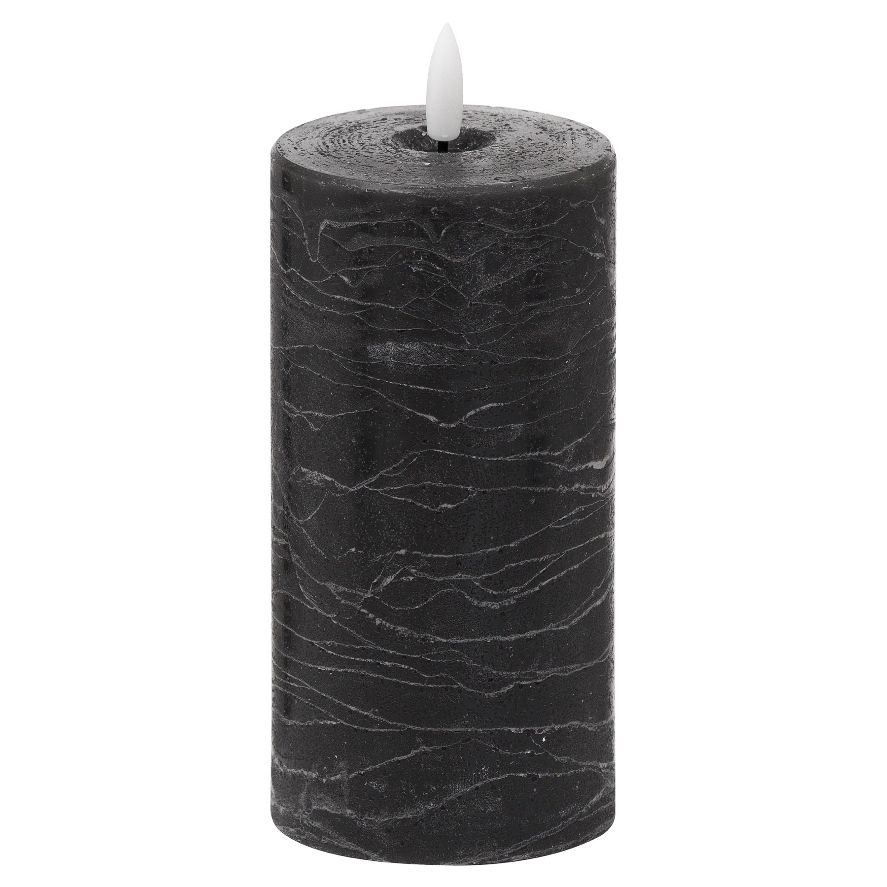 Luxe Collection Natural Glow 3x6 Black LED Candle