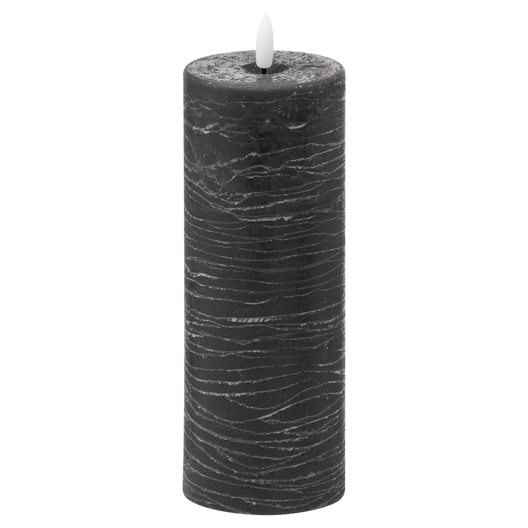Luxe Collection Natural Glow 3x8 Black LED Candle