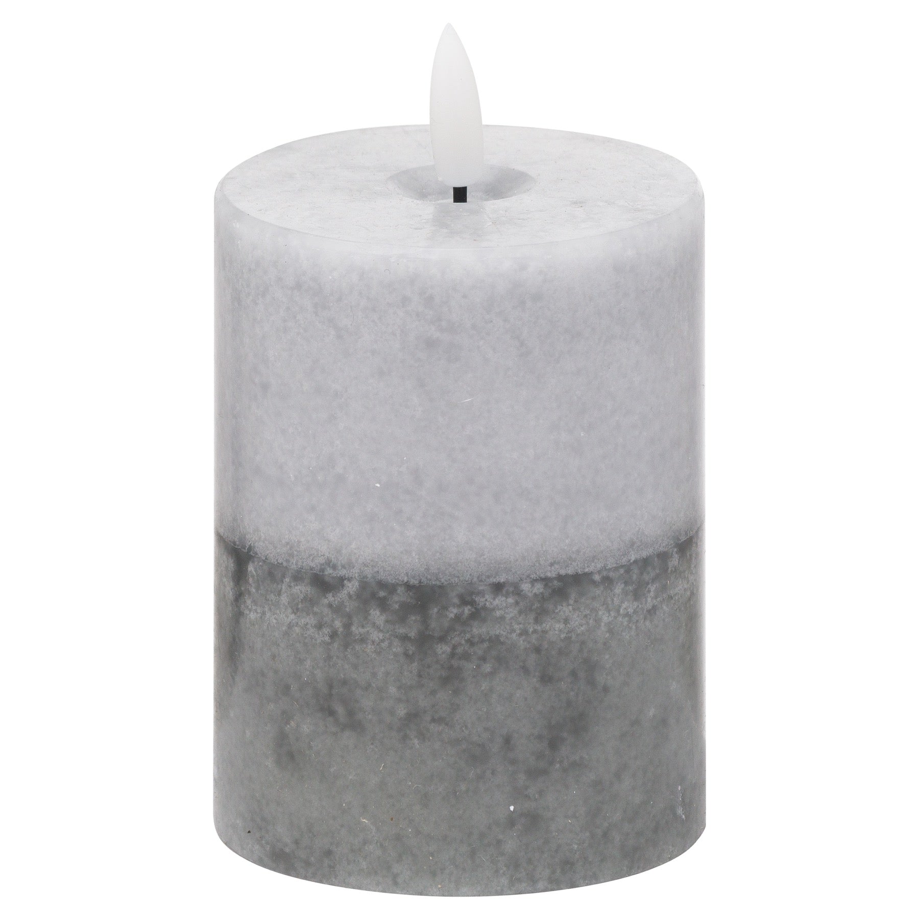 Luxe Collection Natural Glow 3x4 Grey Dipped LED Candle