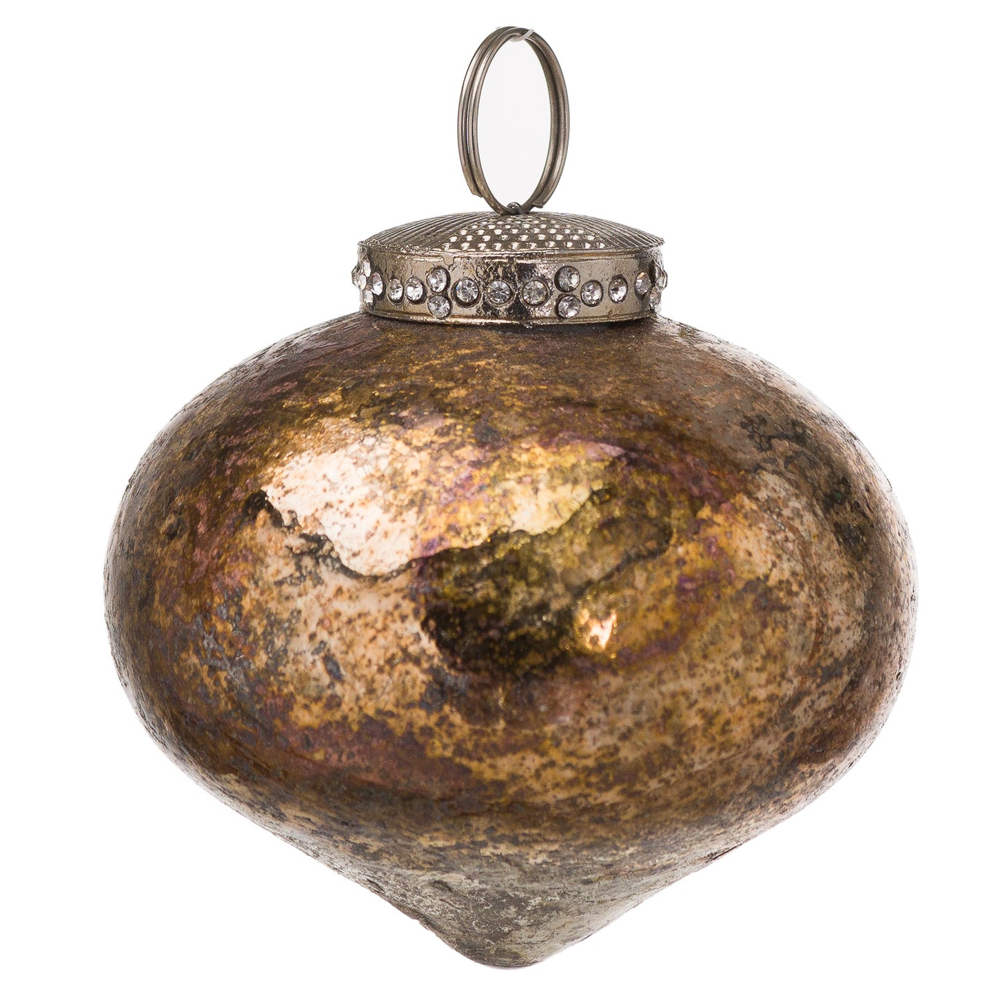 The Noel Collection Burnished Bulbous Christmas Bauble