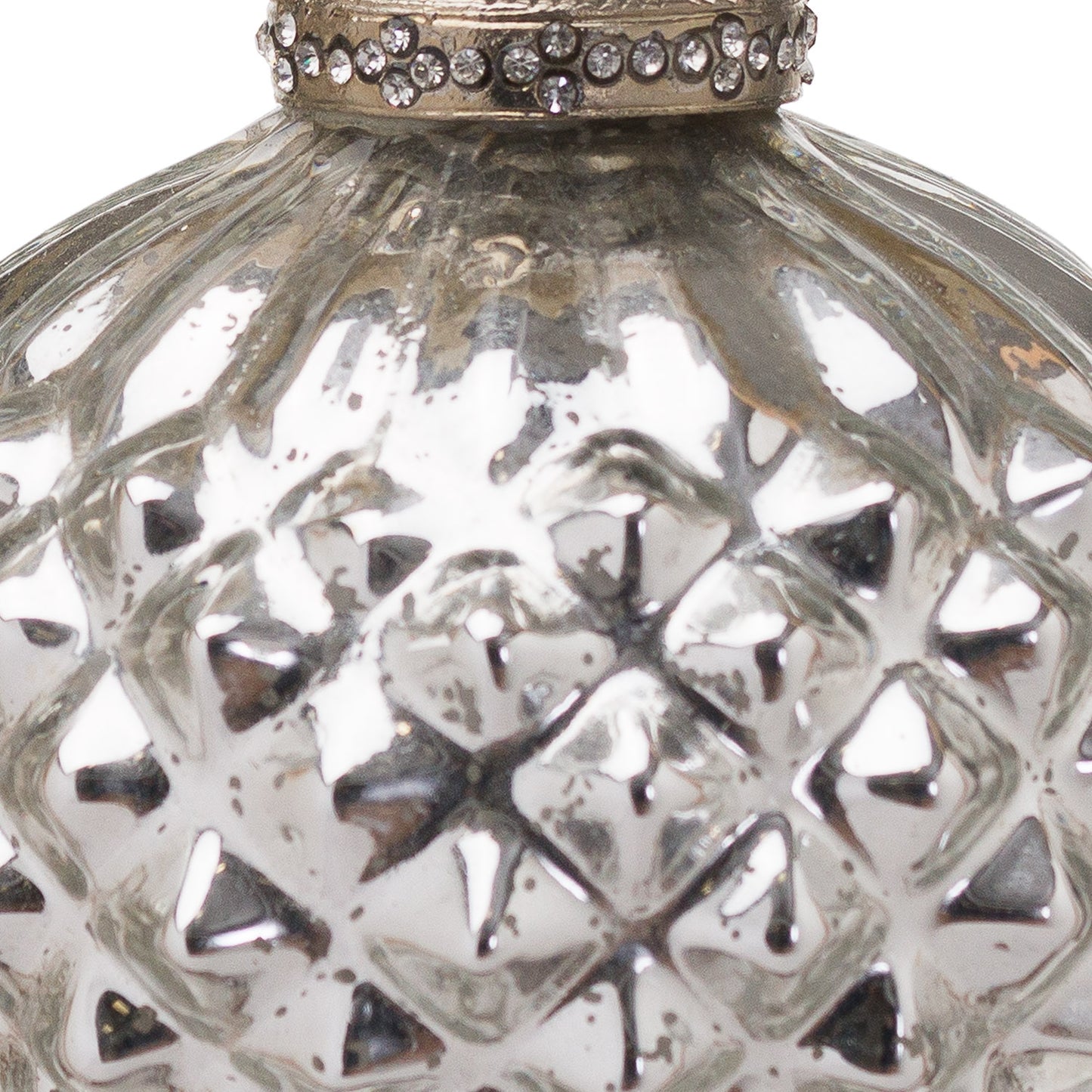 The Noel Collection Silver Textured Large Hanging Bauble