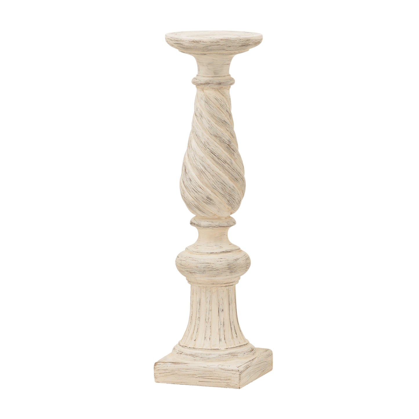 Antique Ivory Twisted Candle Column