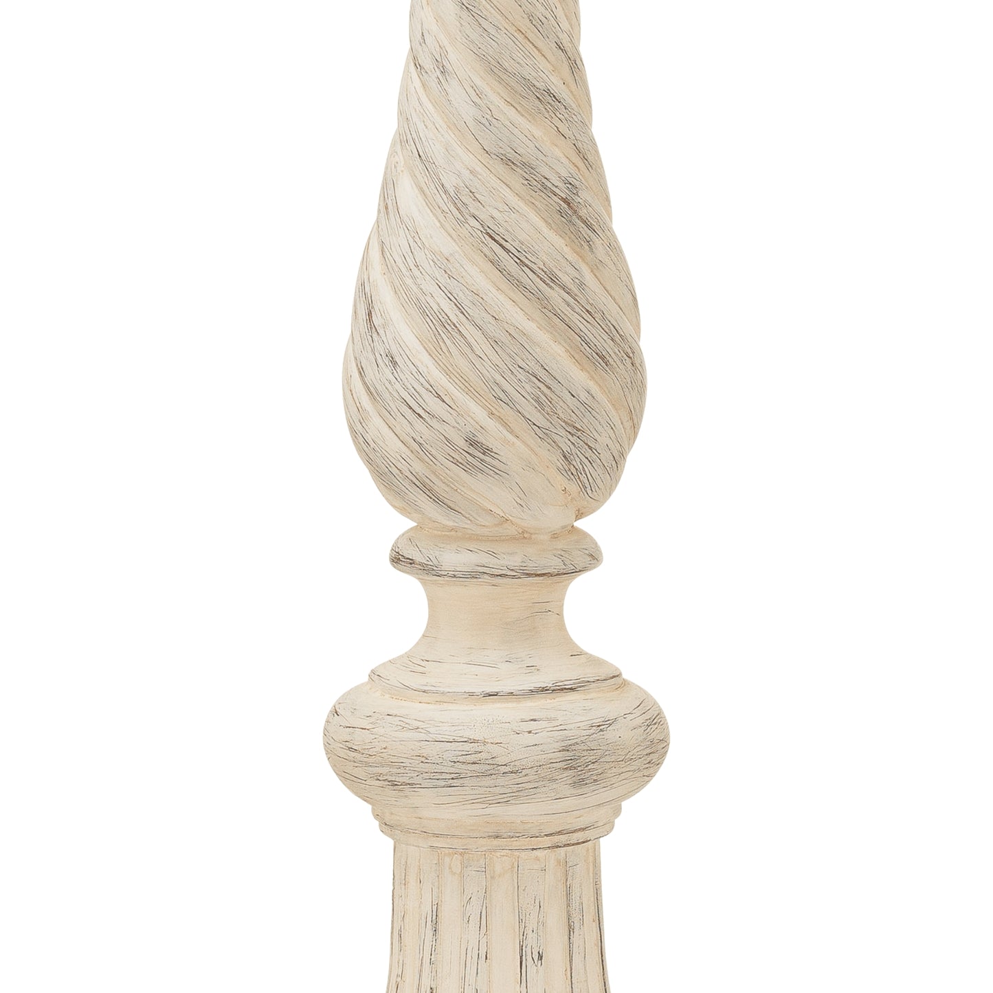 Antique Ivory Large Twisted Candle Column