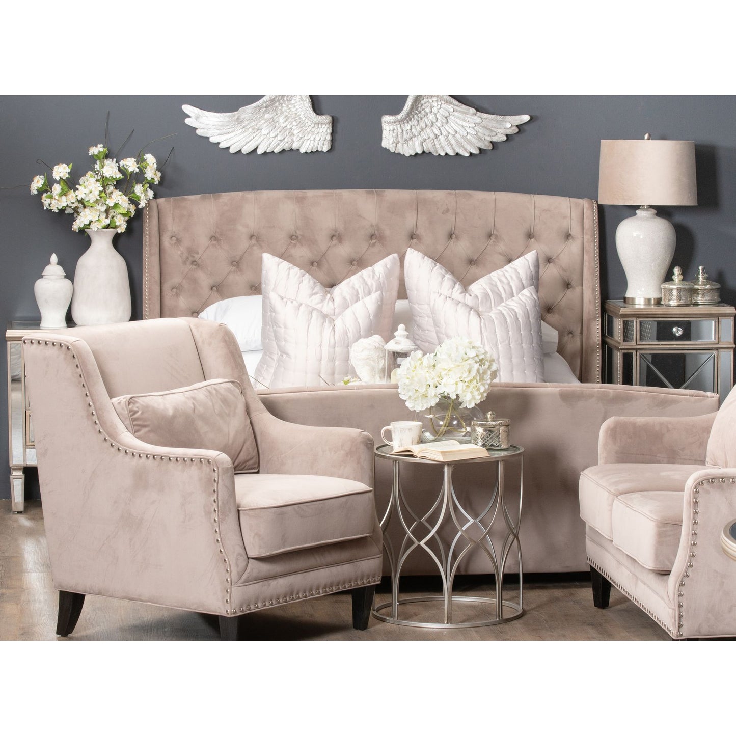 Chelsea Button Pressed King Size Bed