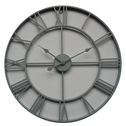 Grey Skeleton Outdoor Wall Clock