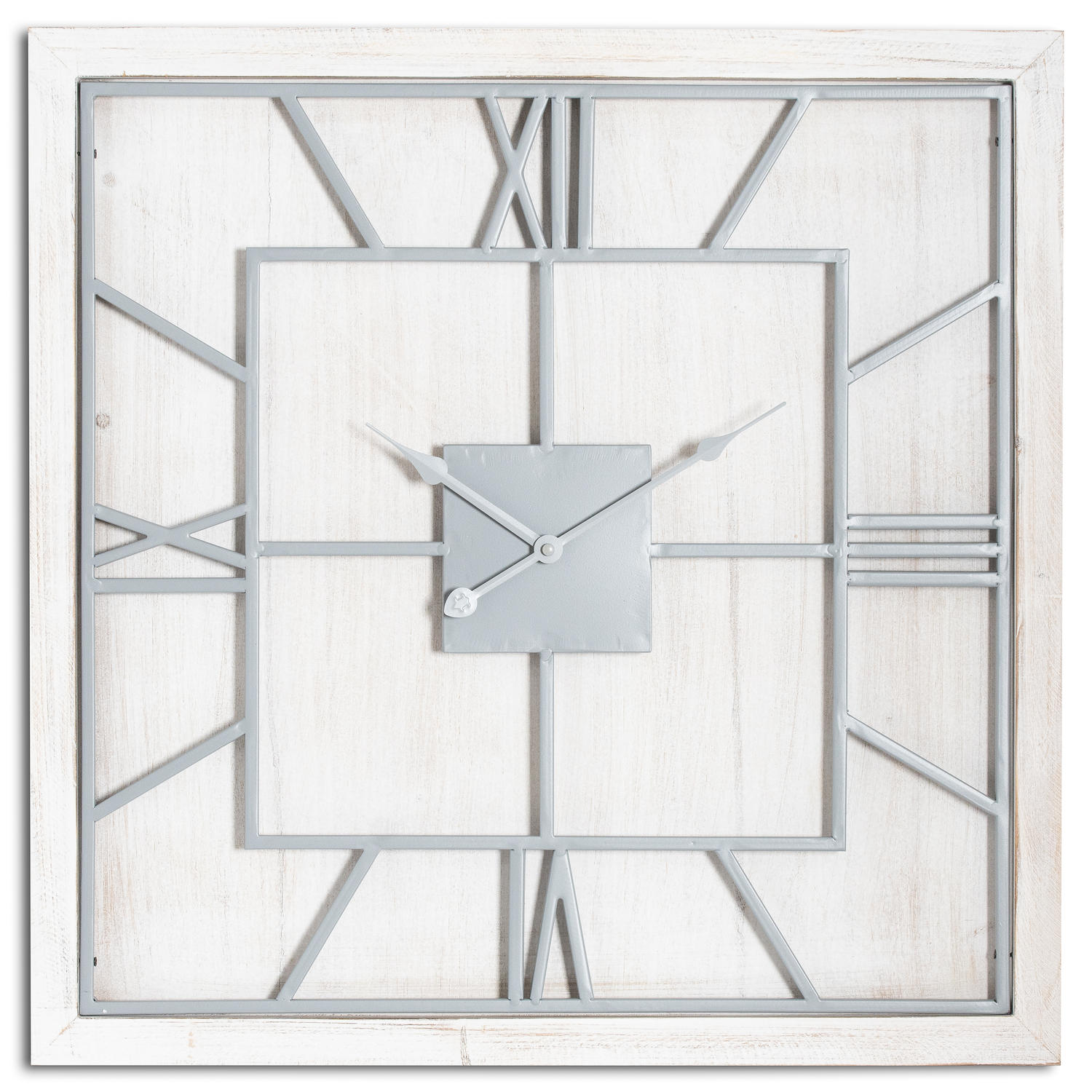 Williston White Square Wall Clock