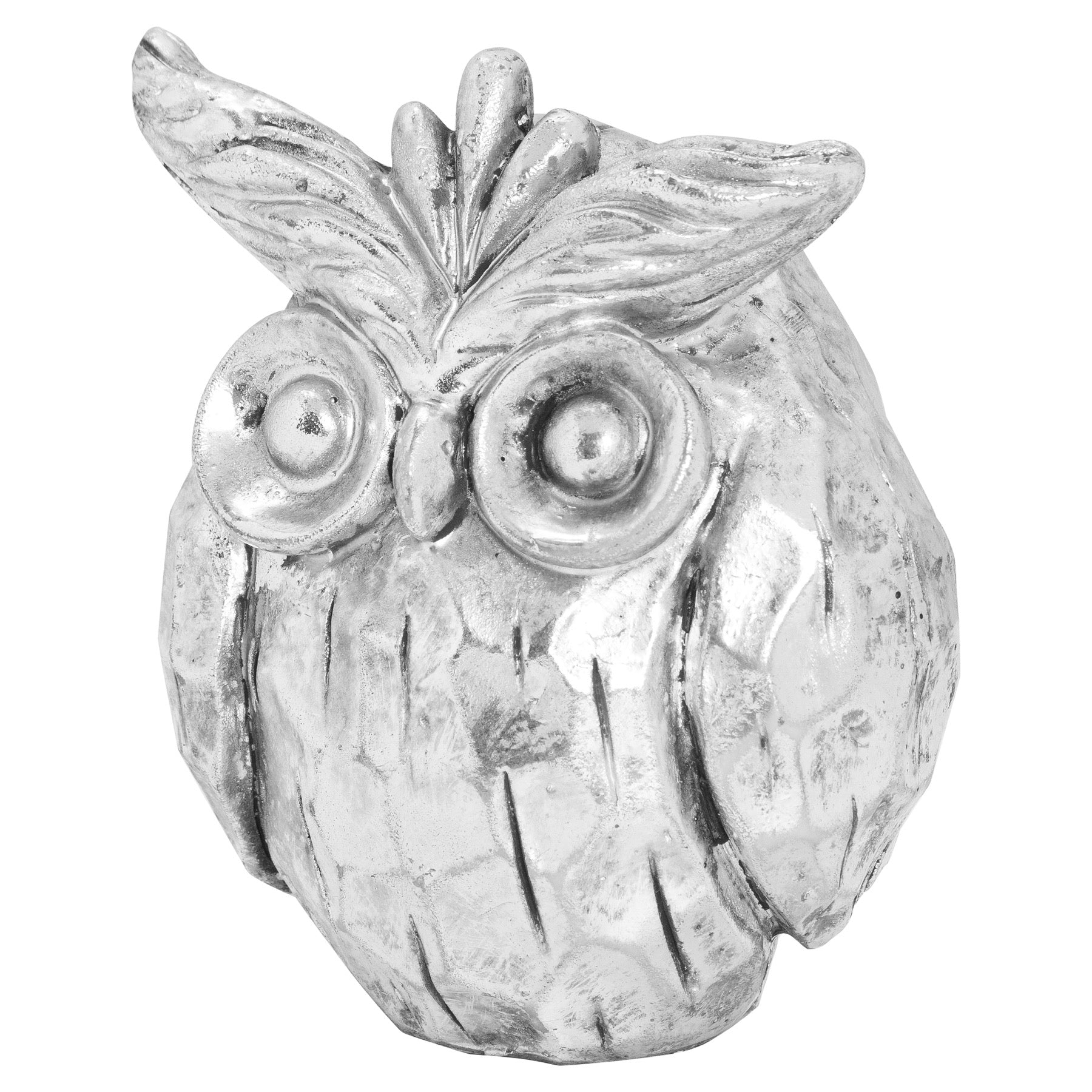 Otis The Silver Ceramic Owl