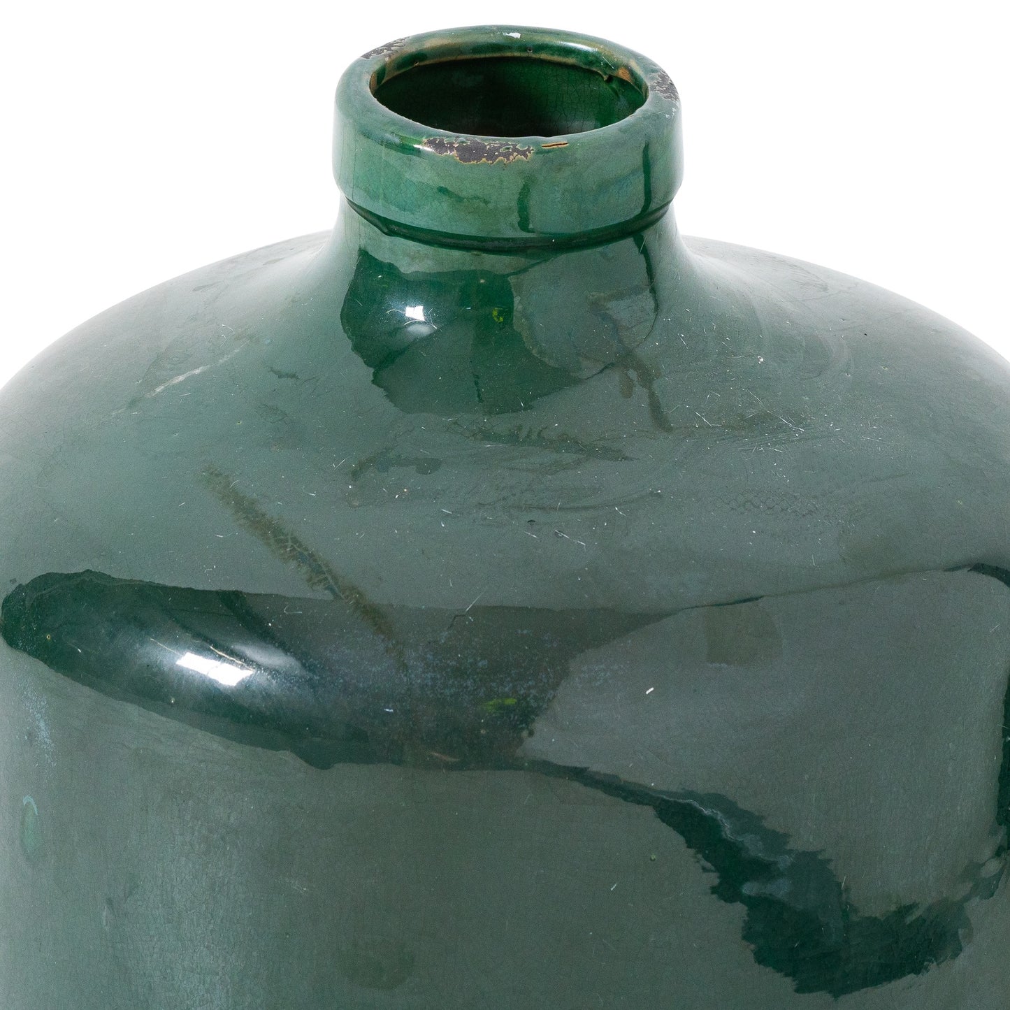Garda Emerald Glazed Chive Vase