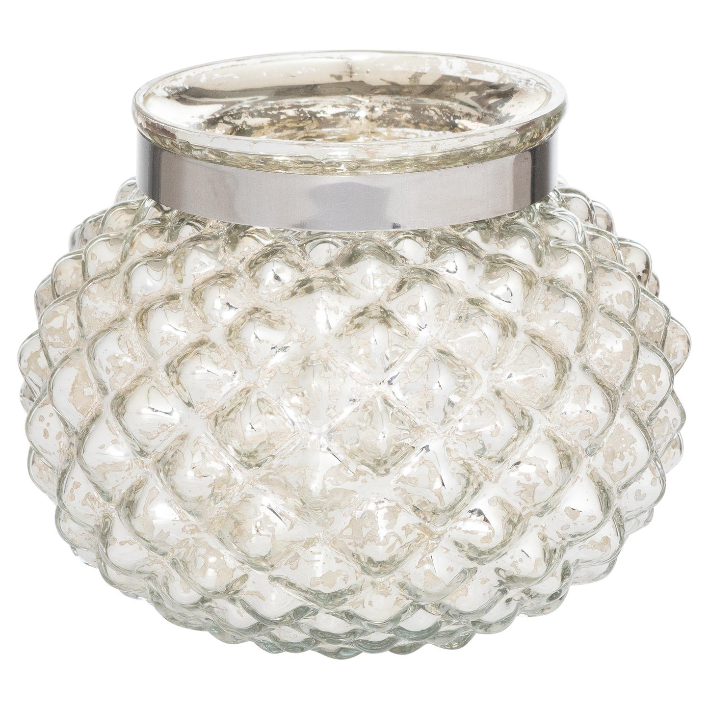 The Lustre Collection Silver Small Combe Candle Holder