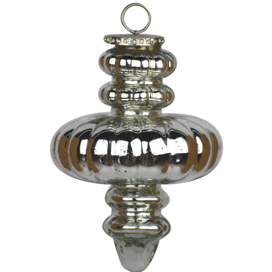 The Noel Collection Silver Large Fluted Bauble