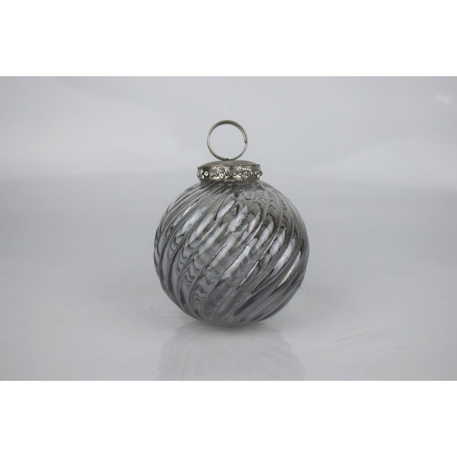 The Noel Collection Smoked Midnight Swirl Bauble