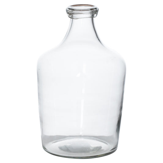 Bulbous Narrow Neck Glass Vase