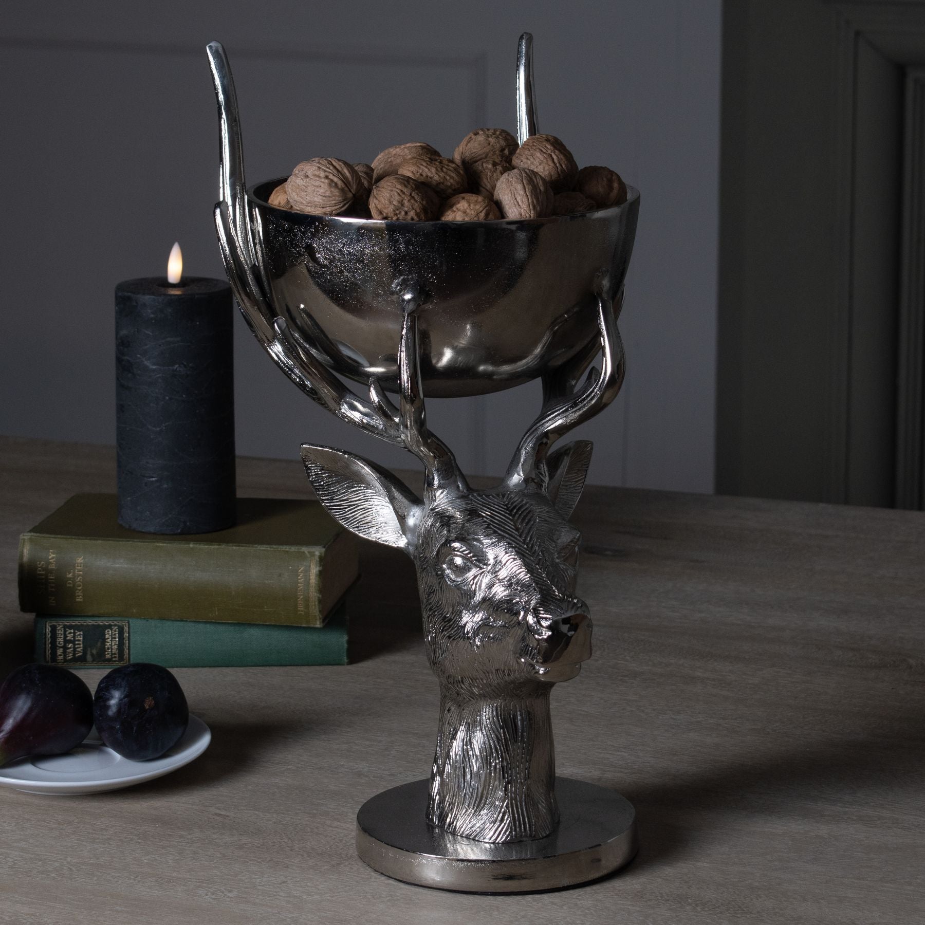 Silver Stag Bowl Ornament