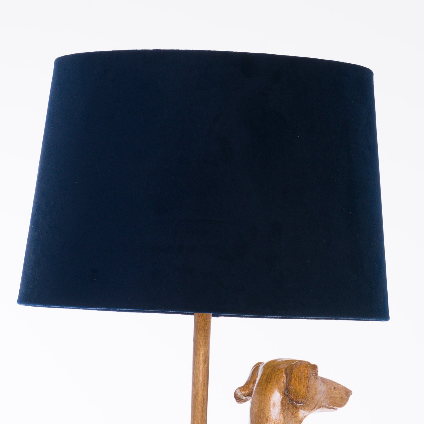 William The Whippet Gold Lamp With Charcoal Shade