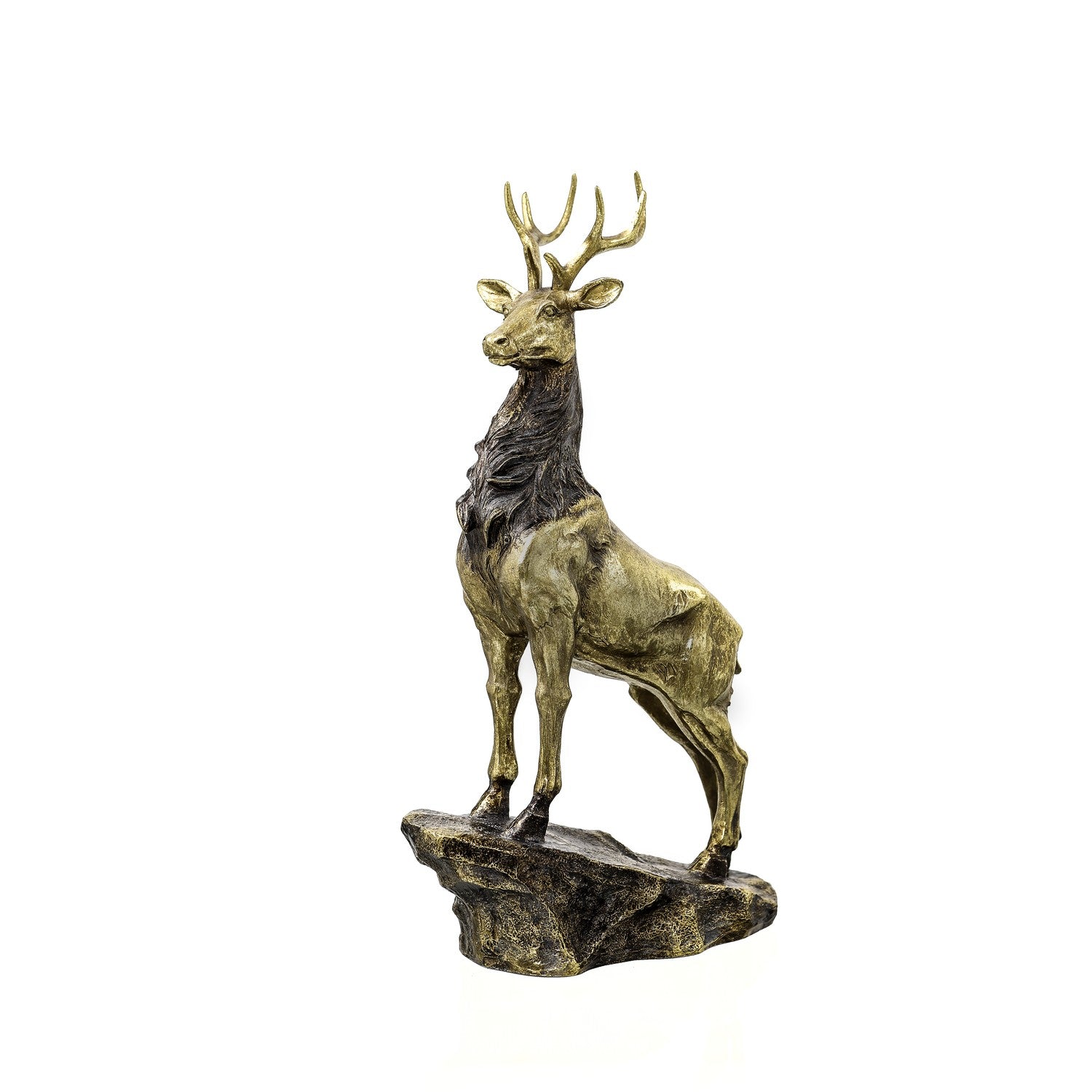 Large Gold Standing Stag Ornament
